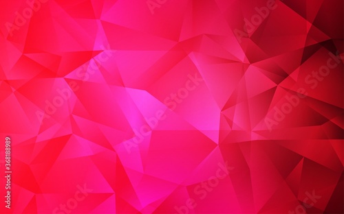 Light Red vector abstract polygonal background. Glitter abstract illustration with an elegant triangles. Textured pattern for your backgrounds.