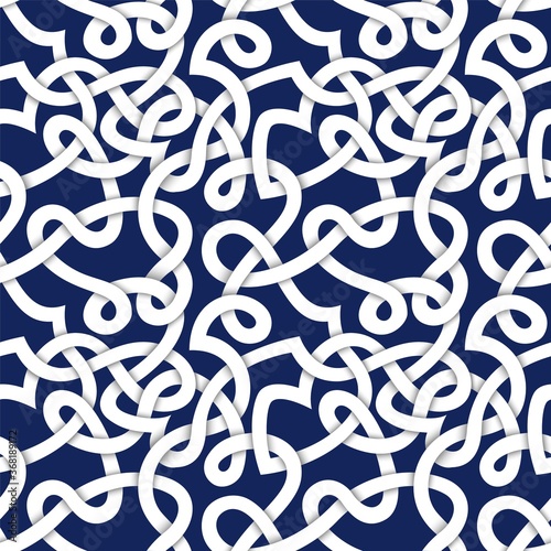 Linear abstract seamless pattern