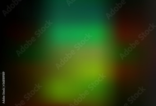 Dark Green, Red vector blurred bright pattern. © smaria2015