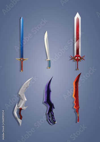 set of sword and dagger