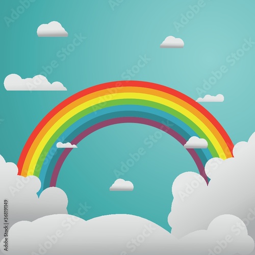 rainbow and clouds