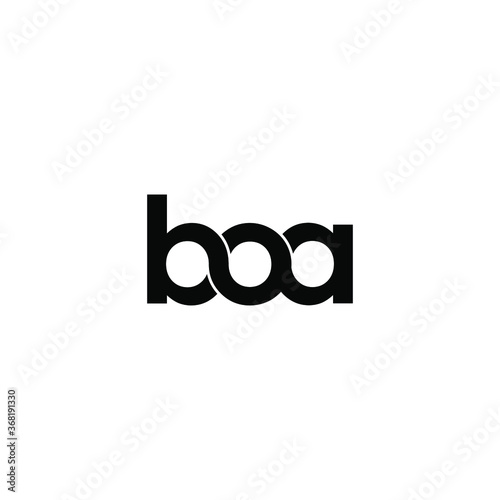 boa letter original monogram logo design