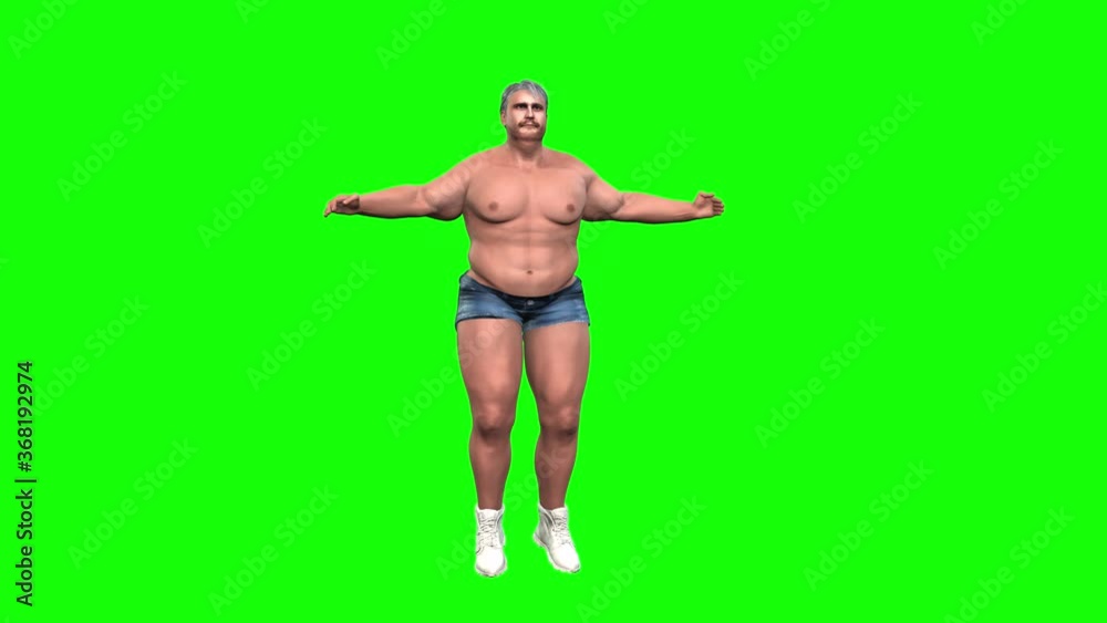 4k animation of a overweight fat man exercising , slowly he morphs and transforms into a fit and healthy man. 4k animation of a overweight fat man exercising , slowly he morphs and transforms into a fit and healthy man.