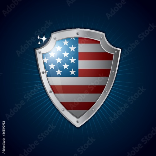 usa flag shield