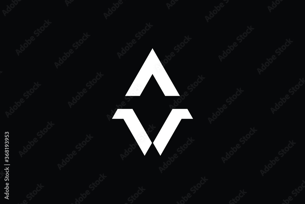 Minimal Innovative Initial WA logo and AW logo. Letter WA AW creative ...