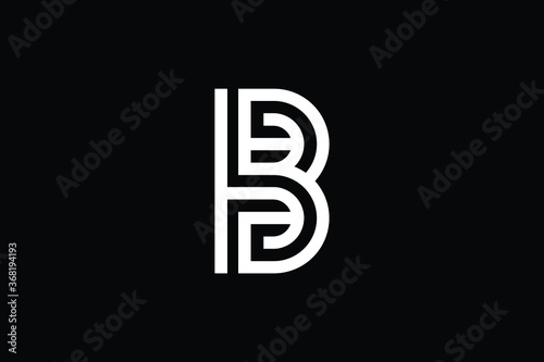 Minimal Innovative Initial B logo and BB logo. Letter B BB creative elegant Monogram. Premium Business logo icon. White color on black background