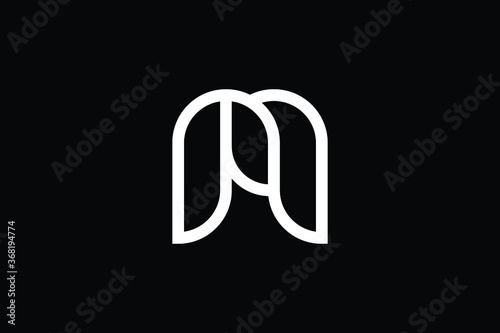 Minimal Innovative Initial M logo and MM logo. Letter PM LOGO AND MP LOGO creative elegant Monogram. PM MP Premium Business logo icon. White color on black background
