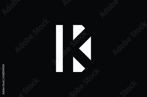 Minimal Innovative Initial KD logo and DK logo. Letter K KD DK creative elegant Monogram. Premium Business logo icon. White color on black background