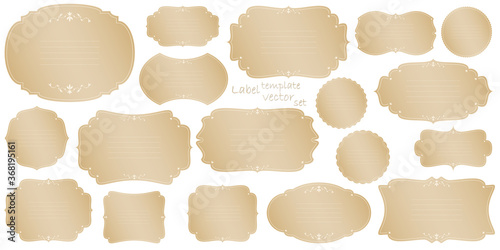 collection vintage retro labels