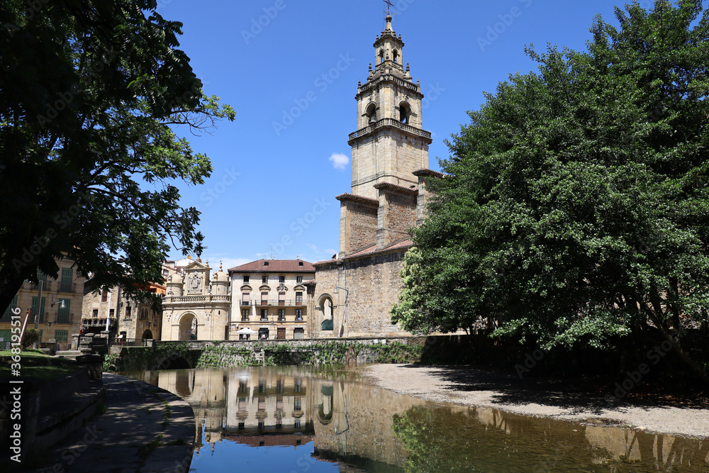 The Church of Santa Ana in the historic centre of Durango, in the Basque Country, Spain