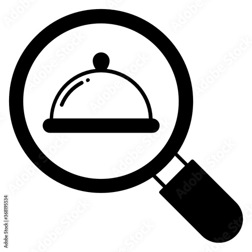 Food and Eatery Map Pin Location Concept, local restaurant location Symbol Vector Icon glyph Design, No Contact Food Delivery Services Symbol on white background 