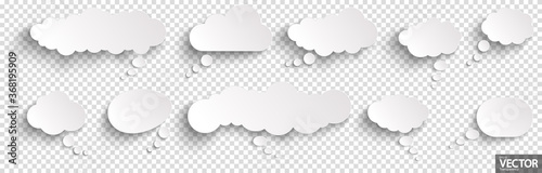 sticker speech bubbles with shadow