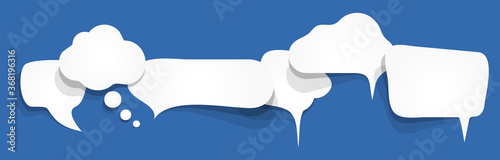 speech bubbles row with free space