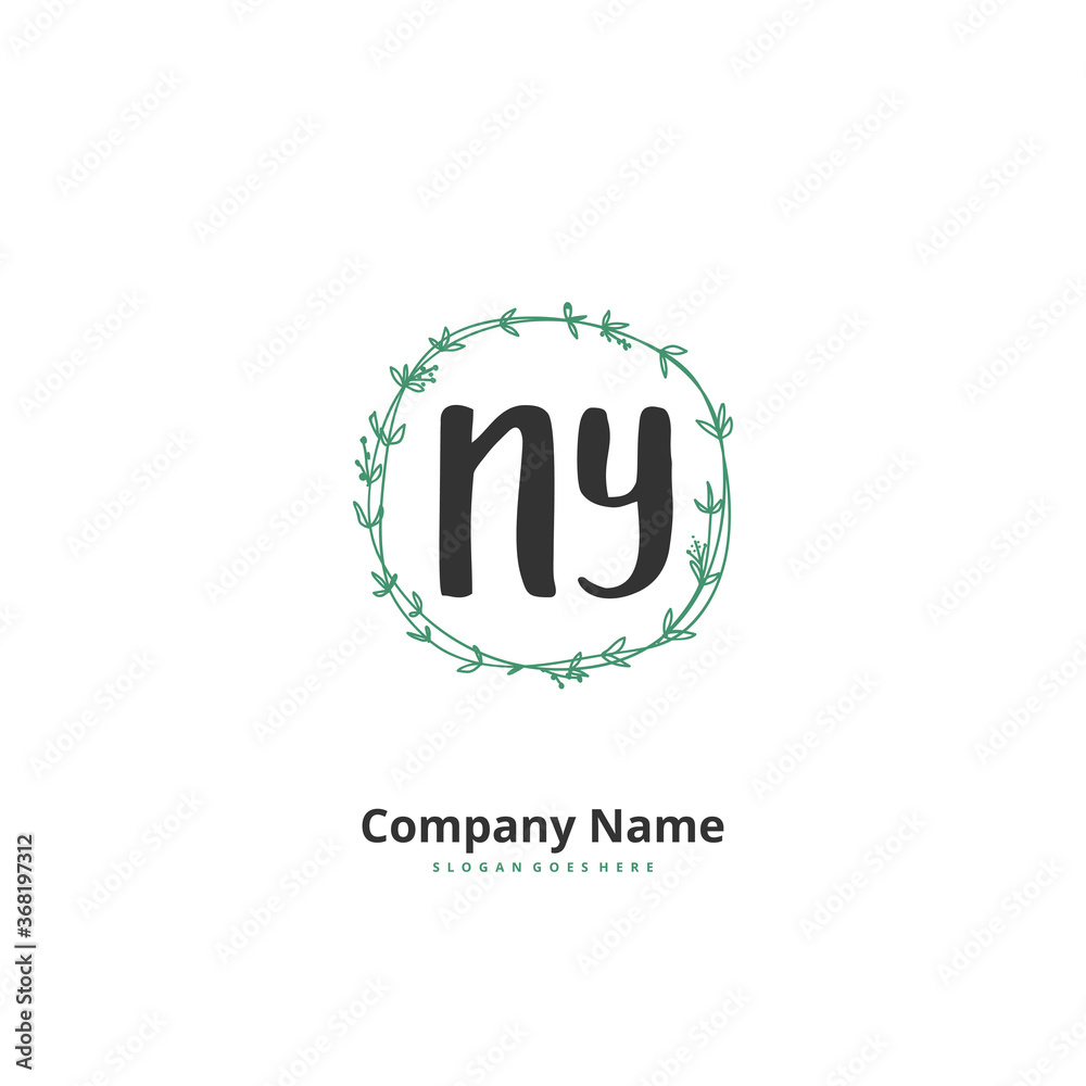 N Y NY Initial handwriting and signature logo design with circle. Beautiful design handwritten logo for fashion, team, wedding, luxury logo. N Y NY Initial handwriting and signature logo design with circle. Beautiful design handwritten logo for fashion, team, wedding, luxury logo.