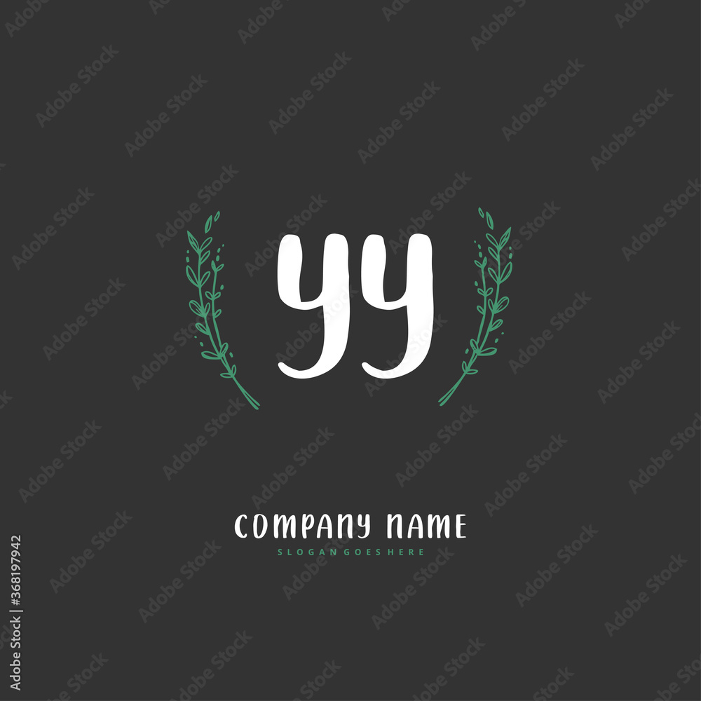 Y YY Initial handwriting and signature logo design with circle. Beautiful design handwritten logo for fashion, team, wedding, luxury logo. Y YY Initial handwriting and signature logo design with circle. Beautiful design handwritten logo for fashion, team, wedding, luxury logo.