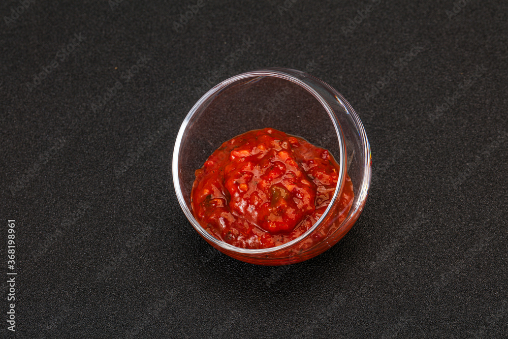 Tomato spicy sauce in the bowl Tomato spicy sauce in the bowl