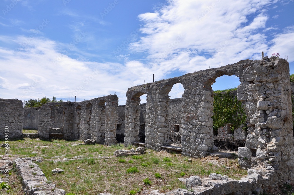 ruins of an ancient castle, Croatia