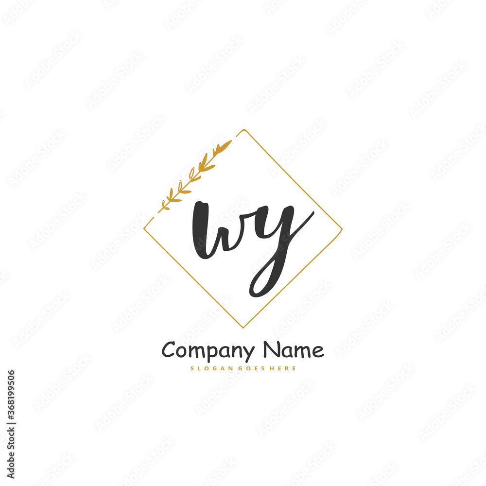 W Y WY Initial handwriting and signature logo design with circle. Beautiful design handwritten logo for fashion, team, wedding, luxury logo. W Y WY Initial handwriting and signature logo design with circle. Beautiful design handwritten logo for fashion, team, wedding, luxury logo.