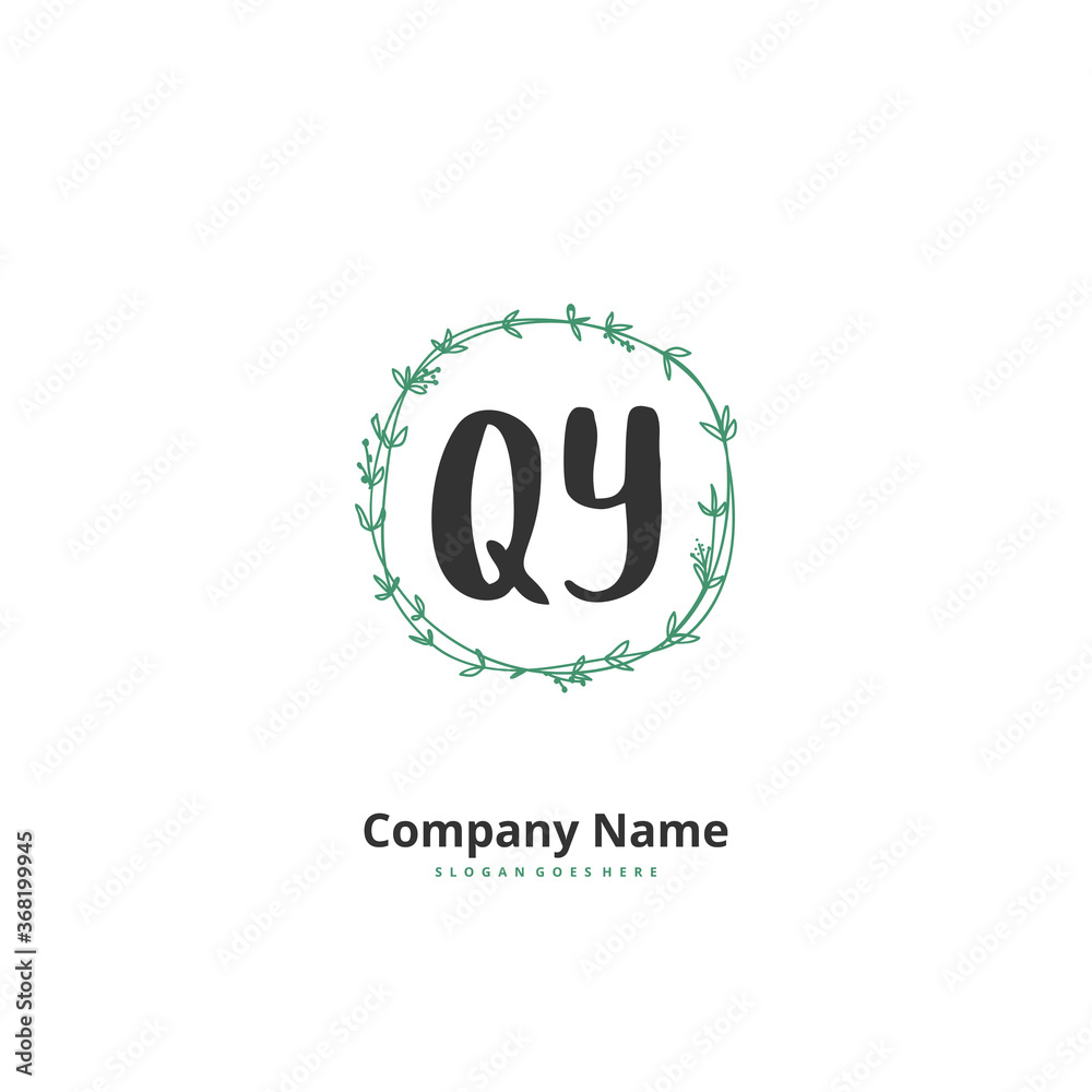 Q Y QY Initial handwriting and signature logo design with circle. Beautiful design handwritten logo for fashion, team, wedding, luxury logo. Q Y QY Initial handwriting and signature logo design with circle. Beautiful design handwritten logo for fashion, team, wedding, luxury logo.