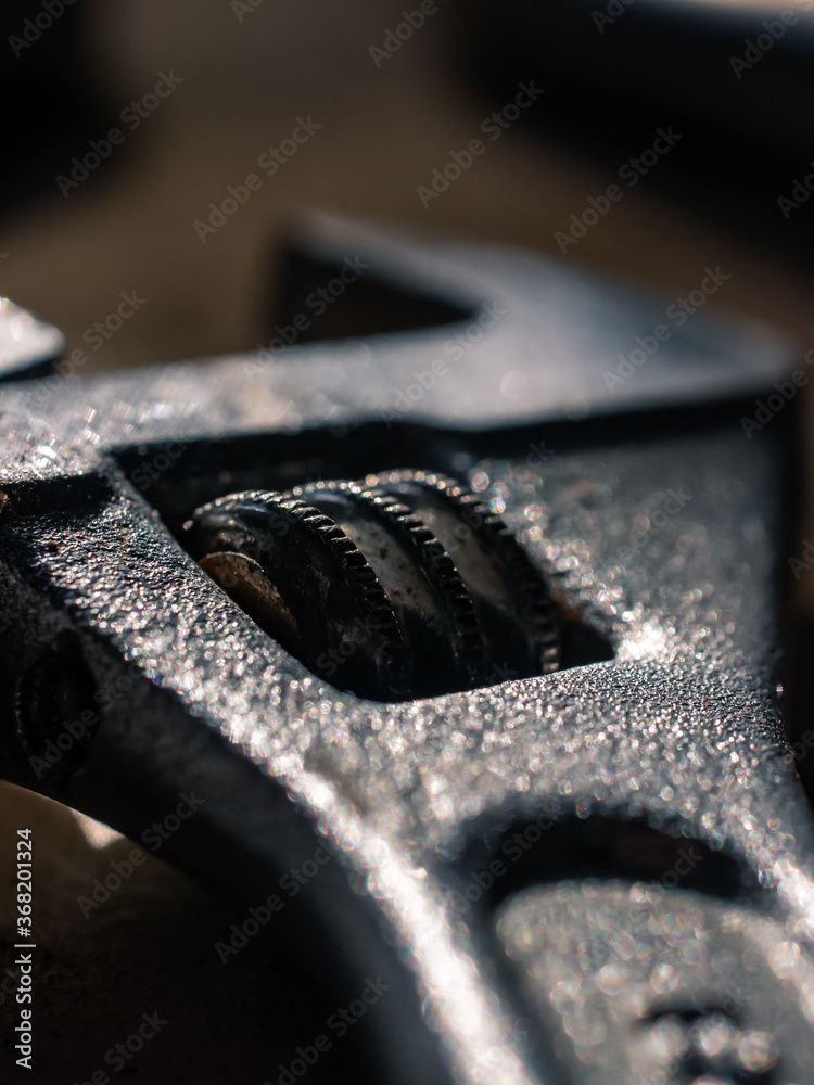 close up of a wrench close up of a wrench
