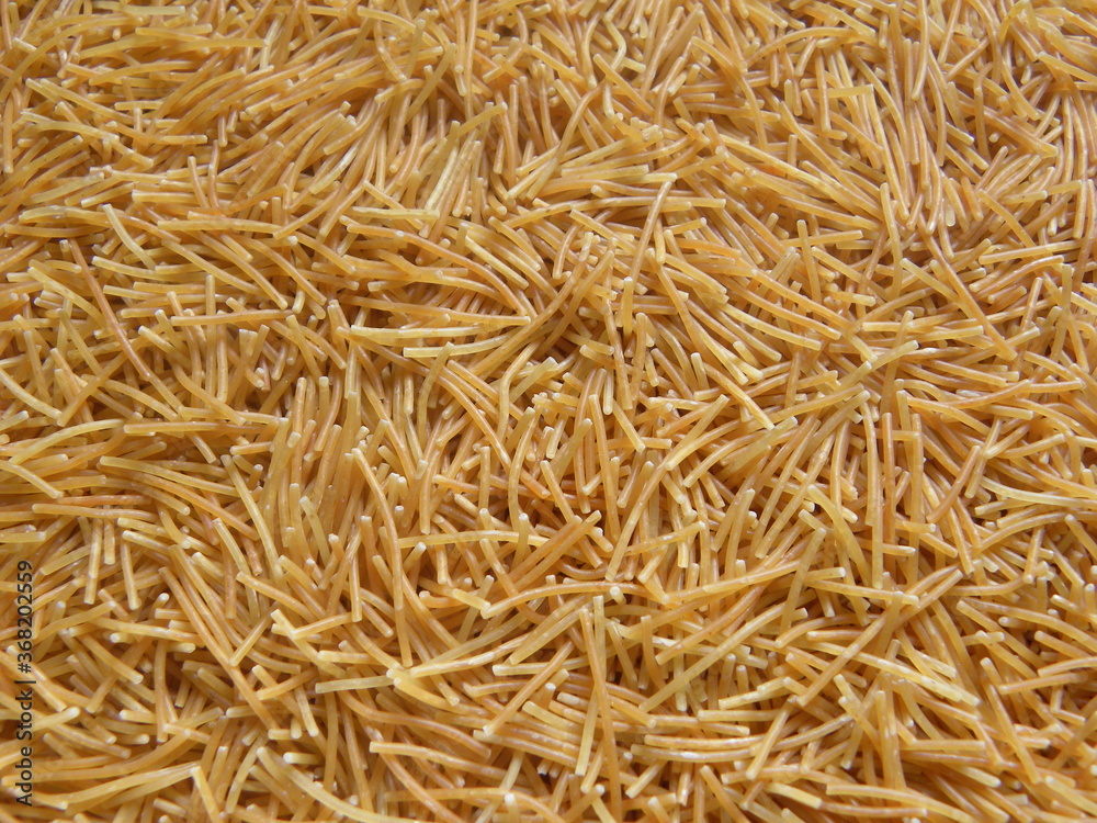 Yellow color roasted Vermicelli pasta