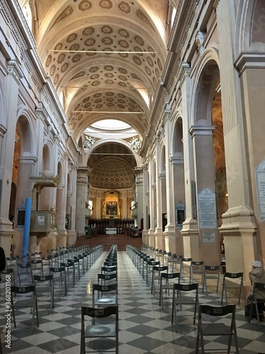 interior of cathedral in Reggio Emilia, Italy