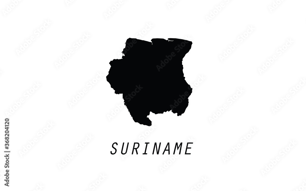 Suriname map vector illustration Suriname map vector illustration