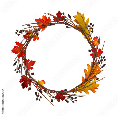 Round wreath from dry twigs...