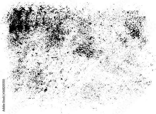 Paint splatter background, handmade transparent backdrop. Black acrylic grungy spatter, spots, dots, splashing in different sizes. Use for overlay, texture or montage. Abstract vector illustration.