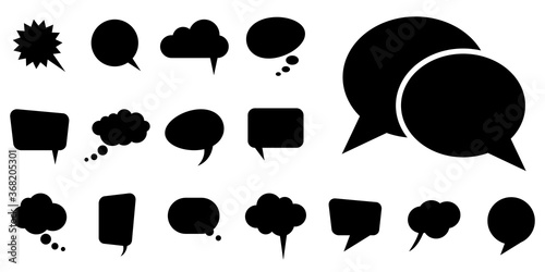 different speech bubbles collection