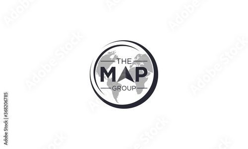 Creative and professional compass with arrow symbol for geographical and map or vacation and travel logo design vector editable