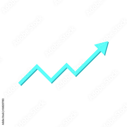 Abstract financial blue arrow. Stock illustration