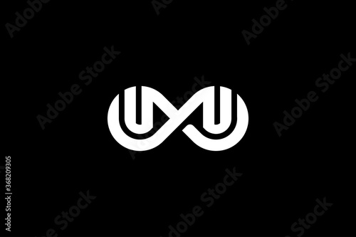 infinity letter M logo design vector