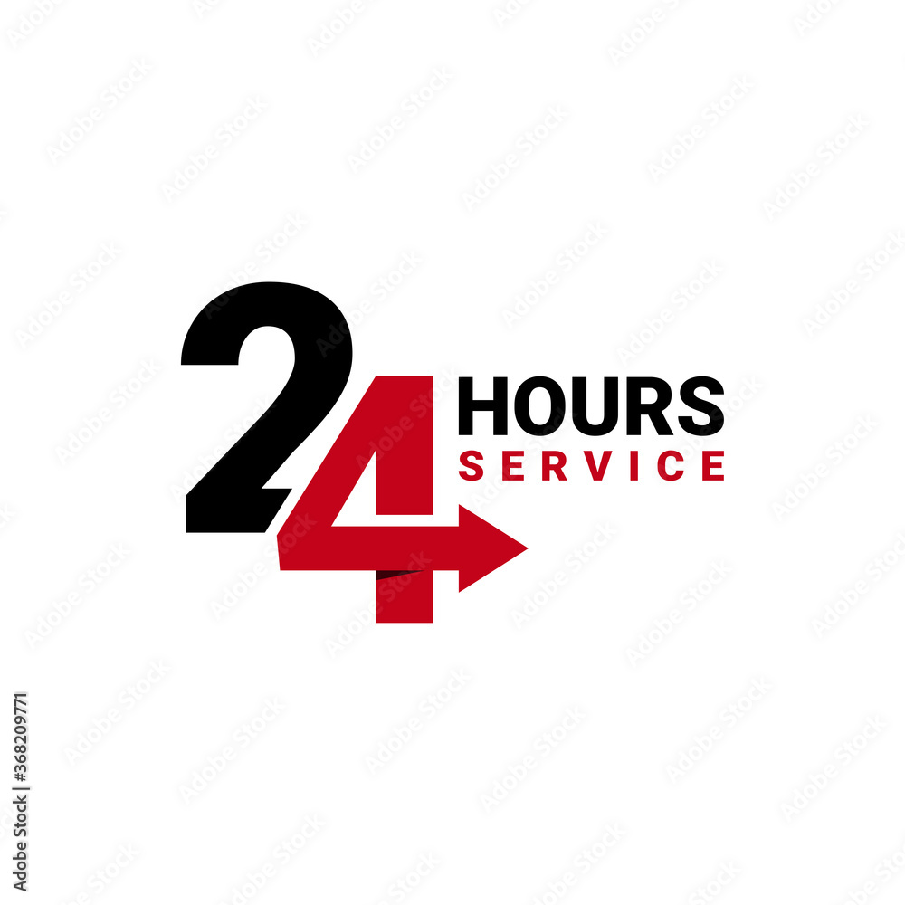 Twenty four hour service vector icon for your business. Logo element illustration, emblem, label, badge, sticker. Simple 24 hour service concept. Can be used in web and mobile. Twenty four hour service vector icon for your business. Logo element illustration, emblem, label, badge, sticker. Simple 24 hour service concept. Can be used in web and mobile.