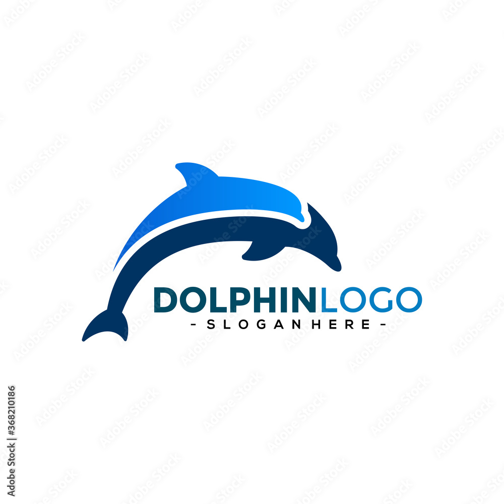 Dolphin Logo Template Vector. Dolphin jumping logo design concept. Dolphin Logo Template Vector. Dolphin jumping logo design concept.