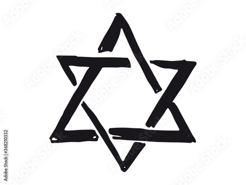 Star of David Vector. Hand-drawn style illustration