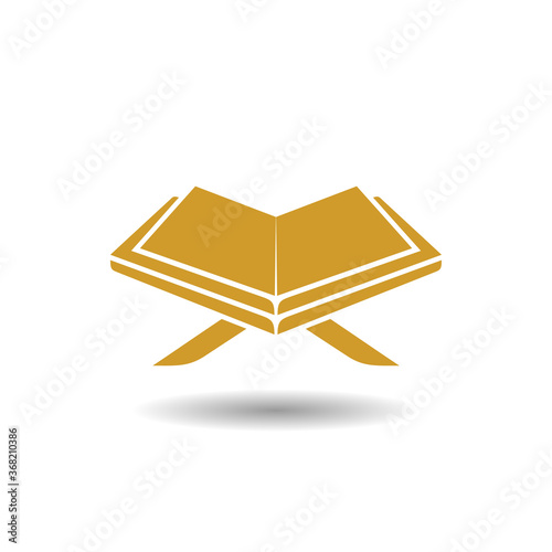Al Quran logo vector, Islamic logo vector illustration, and book logo vector