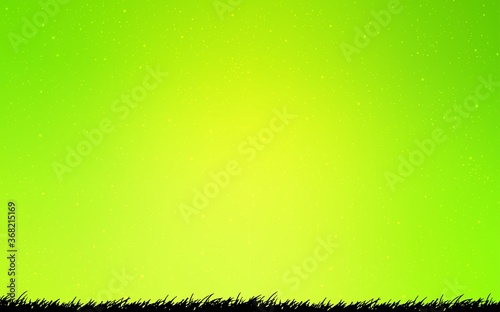 Light Green, Yellow vector texture with milky way stars. Modern abstract illustration with Big Dipper stars. Best design for your ad, poster, banner.