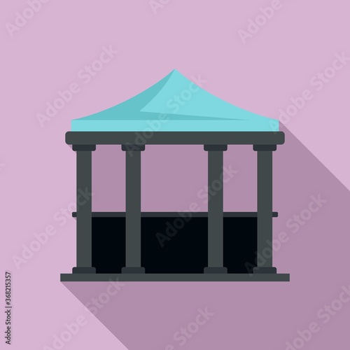 House gazebo icon. Flat illustration of house gazebo vector icon for web design