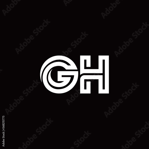 GH monogram logo with abstract line