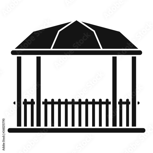 Park gazebo icon. Simple illustration of park gazebo vector icon for web design isolated on white background