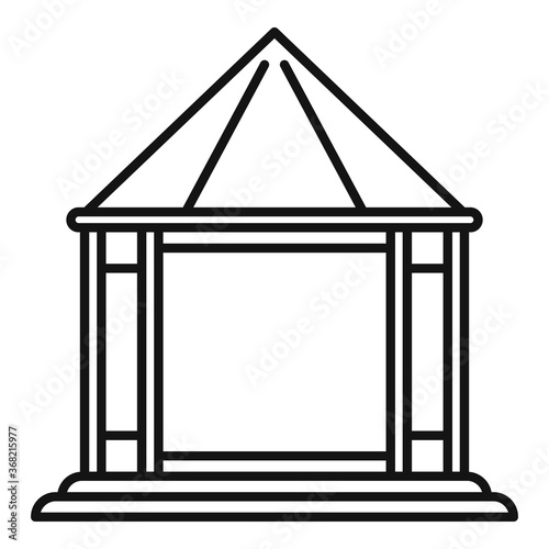 Structure gazebo icon. Outline structure gazebo vector icon for web design isolated on white background