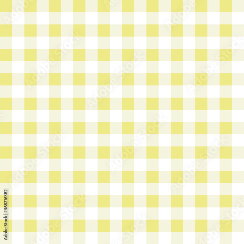 Yellow gingham check seamless pattern. Abstract geometric background for fabric, textile, wrapping paper, scrapbooking. Surface pattern design.