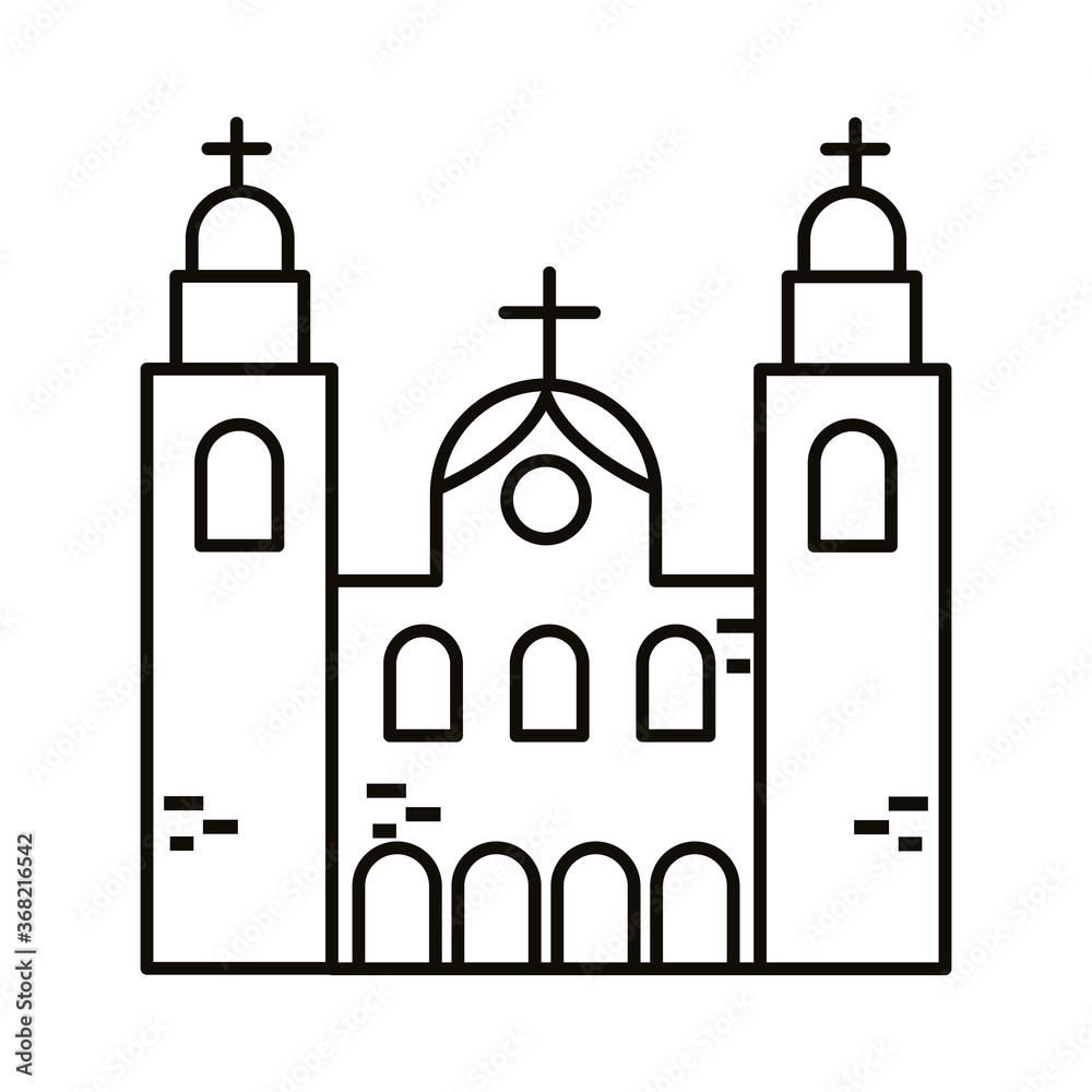 candelaria church brazil monument line style icon