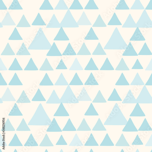 Cute triangle seamless pattern. Light blue abstract geometric background for fabric, textile, wrapping paper, scrapbooking. Surface pattern vector design.
