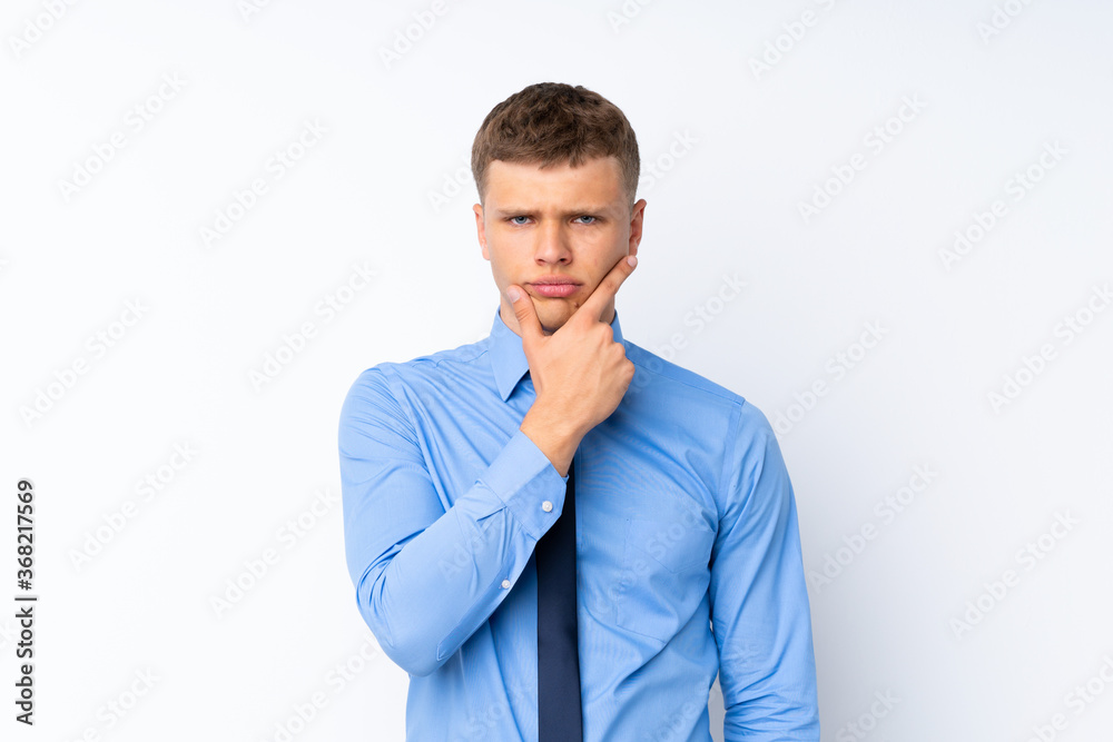 Young handsome businessman thinking an idea Young handsome businessman thinking an idea