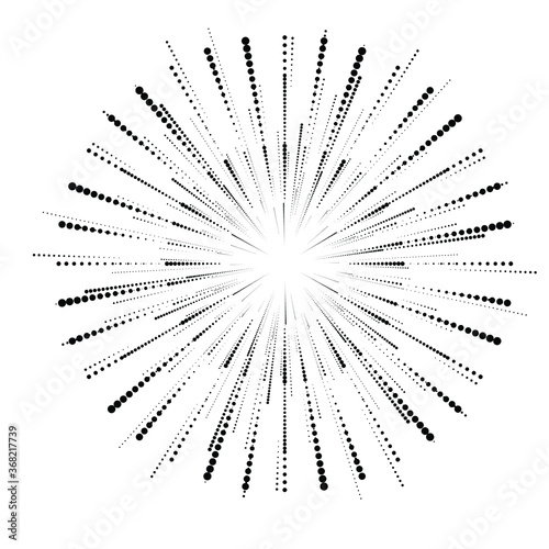 Halftone dots in circle form. Circular Music equalizer . Audio waves . Sound frequency . round logo . vector dotted frame . design element