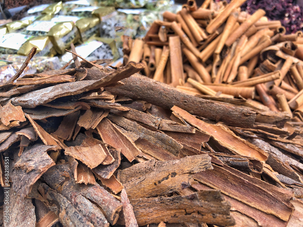 heap of cinnamon sticks as a background heap of cinnamon sticks as a background