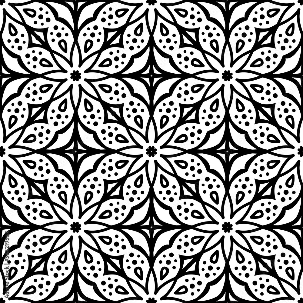 Fototapeta premium Seamless pattern. Vintage decorative elements