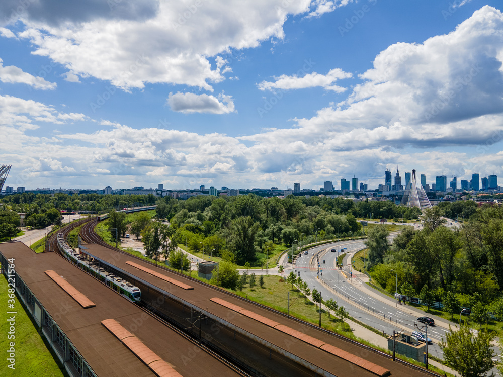 road or train to the center of Warsaw road or train to the center of Warsaw